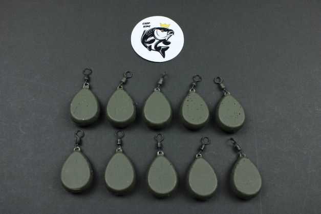 LEAD FISHING WEIGHTS / SINKERS - 4 VARIOUS TYPES ALL WEED GREEN COLOUR