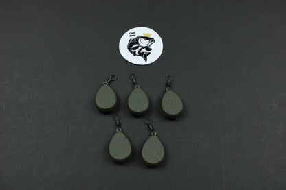 LEAD FISHING WEIGHTS / SINKERS - 4 VARIOUS TYPES ALL WEED GREEN COLOUR