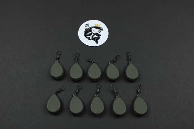 LEAD FISHING WEIGHTS / SINKERS - 4 VARIOUS TYPES ALL WEED GREEN COLOUR