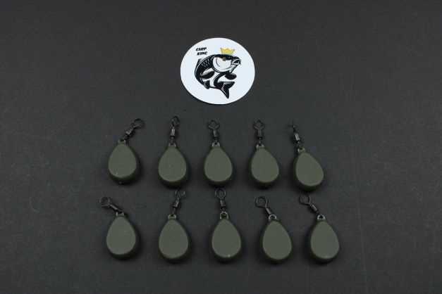 LEAD FISHING WEIGHTS / SINKERS - 4 VARIOUS TYPES ALL WEED GREEN COLOUR