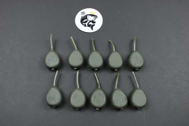 LEAD FISHING WEIGHTS / SINKERS - 4 VARIOUS TYPES ALL WEED GREEN COLOUR