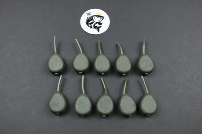 LEAD FISHING WEIGHTS / SINKERS - 4 VARIOUS TYPES ALL WEED GREEN COLOUR