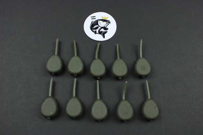 LEAD FISHING WEIGHTS / SINKERS - 4 VARIOUS TYPES ALL WEED GREEN COLOUR