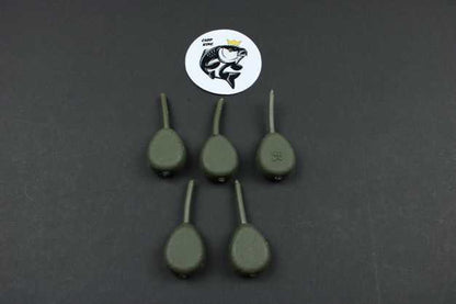 LEAD FISHING WEIGHTS / SINKERS - 4 VARIOUS TYPES ALL WEED GREEN COLOUR