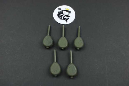 LEAD FISHING WEIGHTS / SINKERS - 4 VARIOUS TYPES ALL WEED GREEN COLOUR