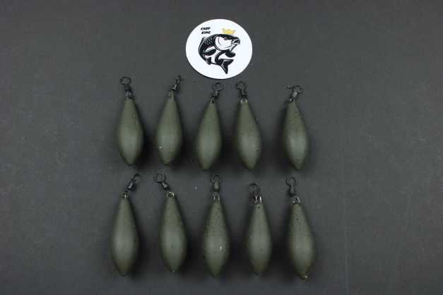 NGT 10 x Carp Fishing Tackle Weights 1.5oz 2oz 2.5oz 3oz 3.5oz Flat Pear  Style Weight (10 x 2oz Flat Pear)