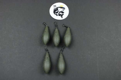 LEAD FISHING WEIGHTS / SINKERS - 4 VARIOUS TYPES ALL WEED GREEN COLOUR