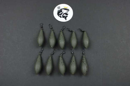 LEAD FISHING WEIGHTS / SINKERS - 4 VARIOUS TYPES ALL WEED GREEN COLOUR