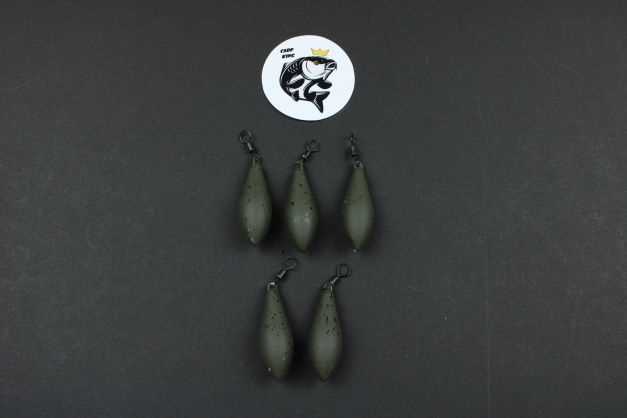 LEAD FISHING WEIGHTS / SINKERS - 4 VARIOUS TYPES ALL WEED GREEN COLOUR